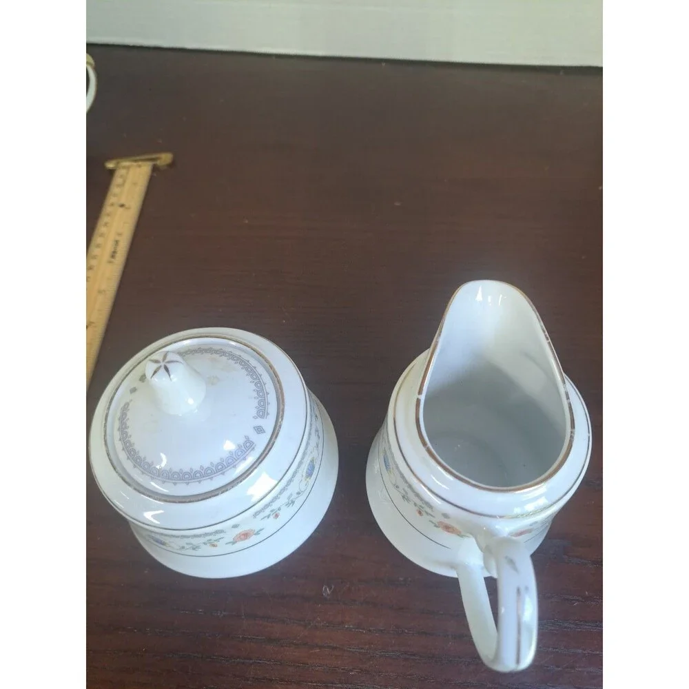 Sango Royal Majestic Tivoli China Creamer And Sugar Bowl 8305